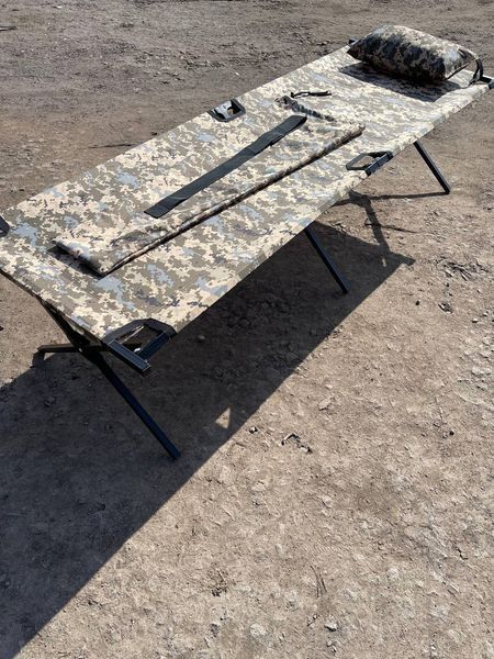 Розкладачка військова польова rPro з подушкою (196x66x47 см),  Мультикам rPro-ST-P-Mult фото