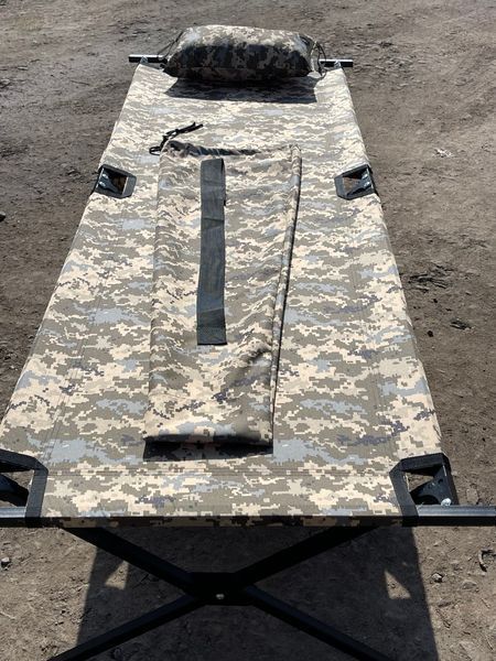 Розкладачка військова польова rPro з подушкою (196x66x47 см), Піксель rPro-ST-P-Pix фото