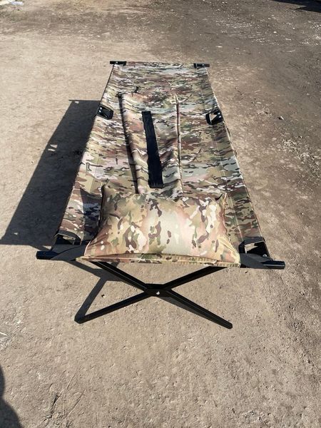 Розкладачка військова польова rPro XL з подушкою (206x72x54 см), Мультикам  rPro-XL-P-Mult фото