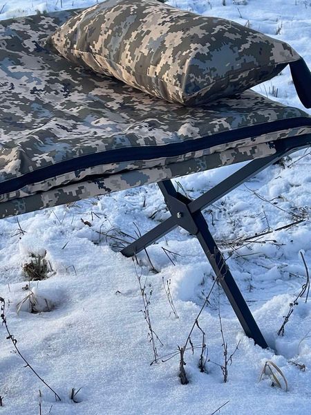 Тактична подушка rPro на резинках фіксаторах для розкладачки Нато Піксель про34 фото